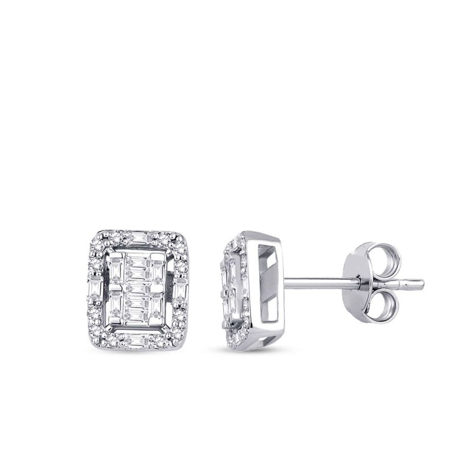 0,28 ct. Diamant Baguette Ohrringe