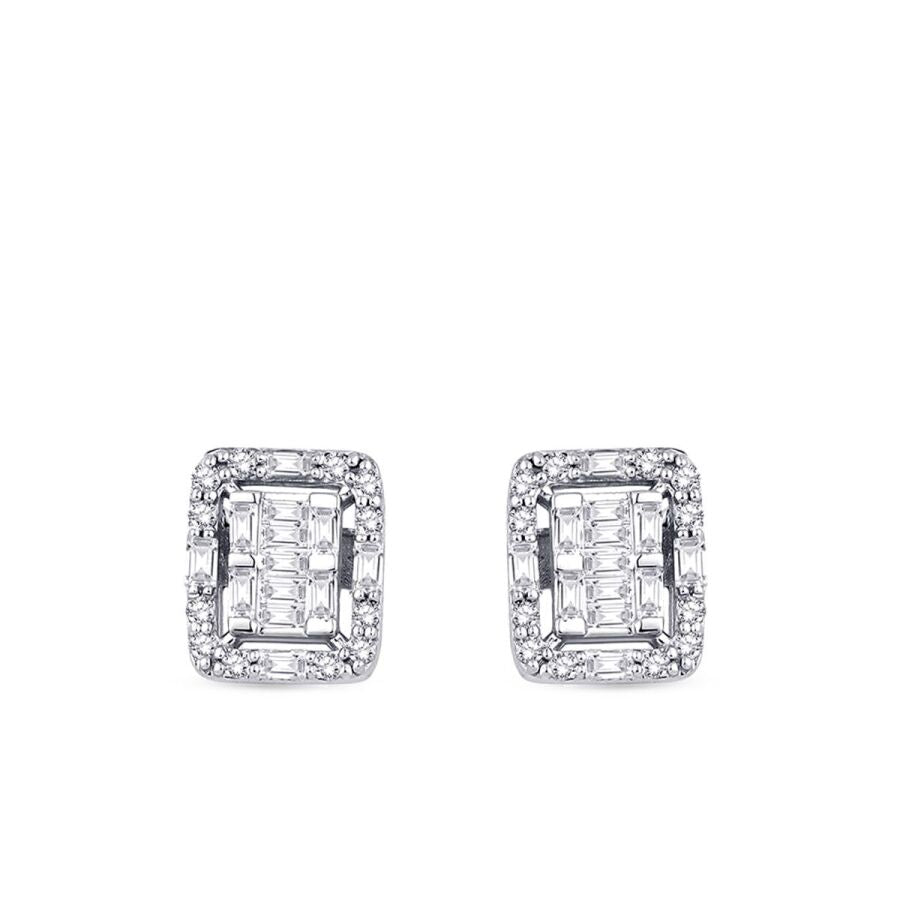 0,28 ct. Diamant Baguette Ohrringe