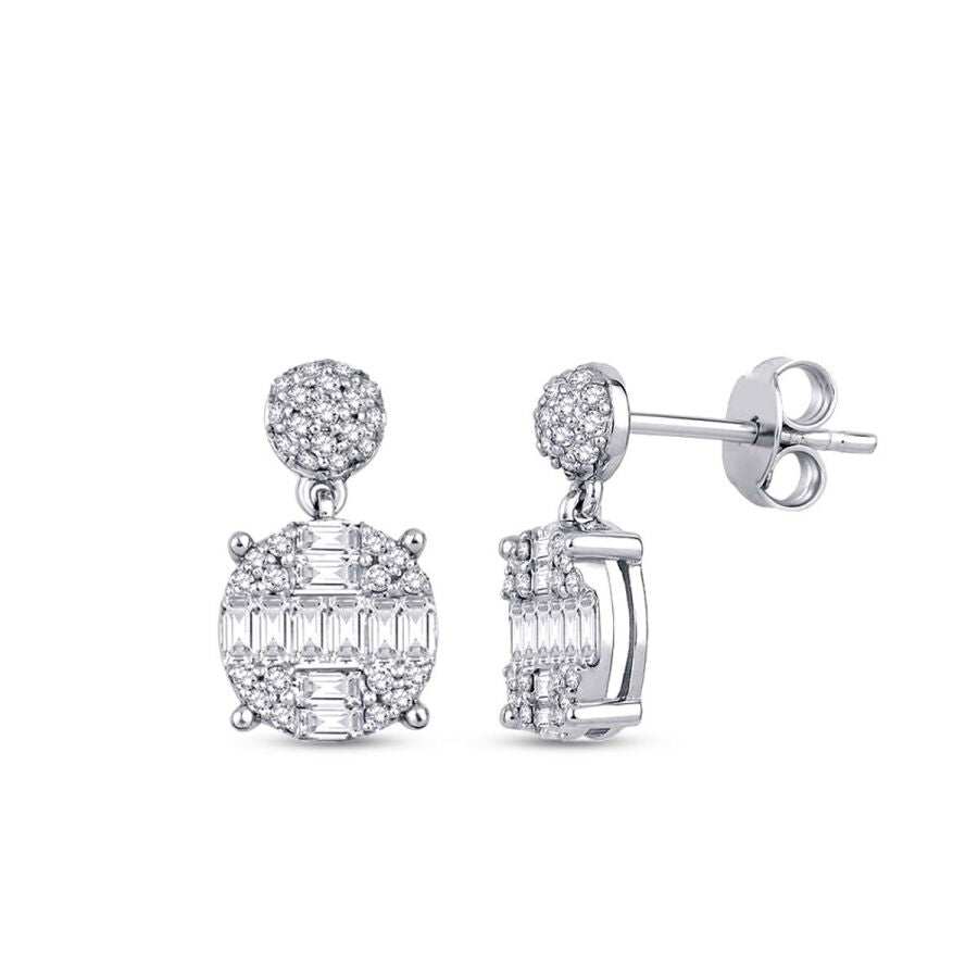 0.78 ct. Diamant Baguette Ohrringe