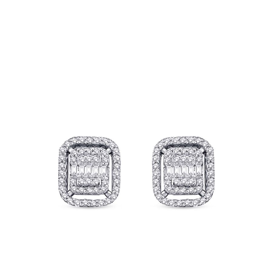 0,36 ct. Diamant Baguette Ohrringe