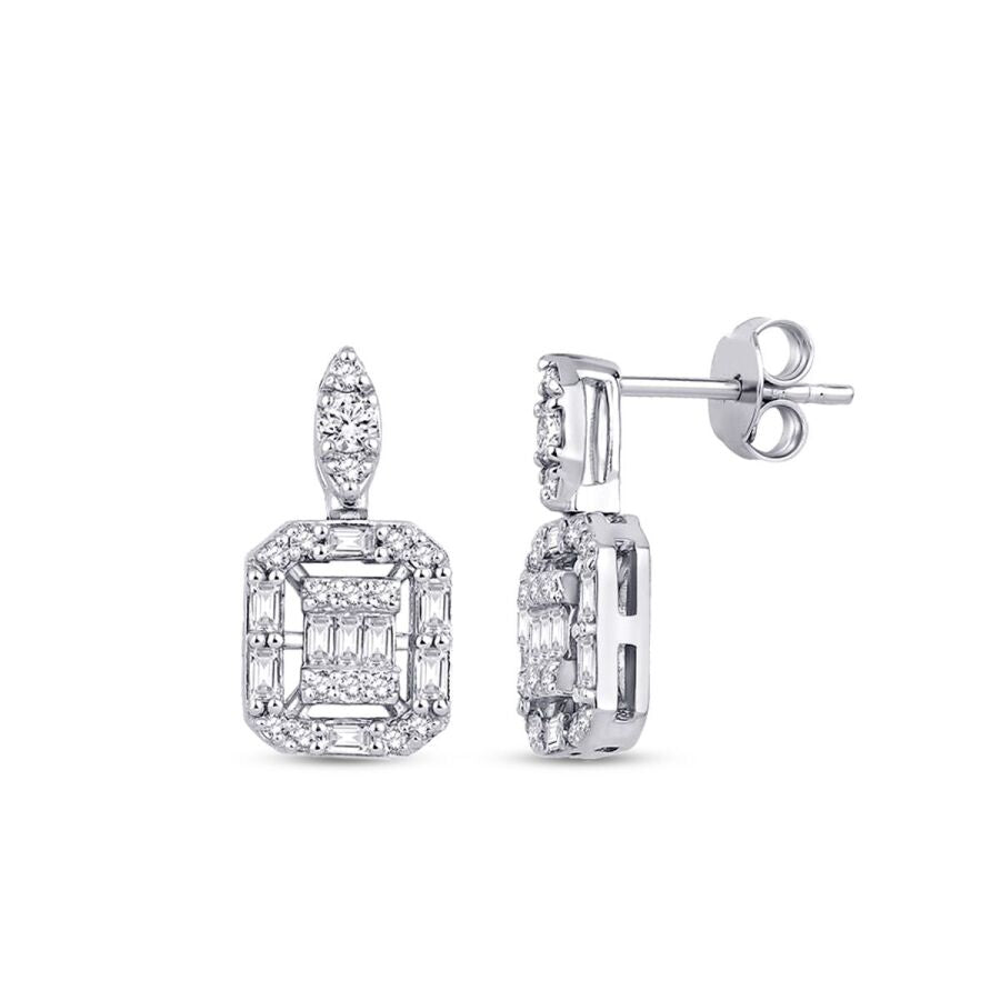 0,41 ct. Diamant Baguette Ohrringe