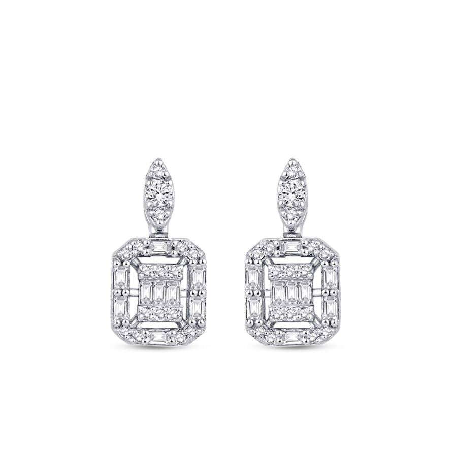 0,41 ct. Diamant Baguette Ohrringe