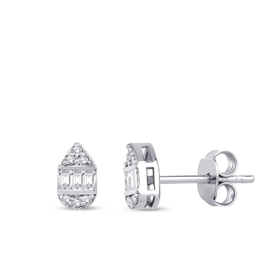 0,19 ct. Diamant Baguette Ohrringe