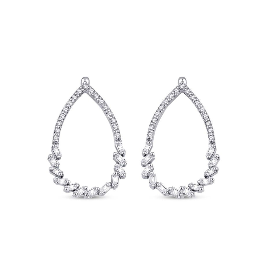 0,40 ct. Diamant Baguette Ohrringe