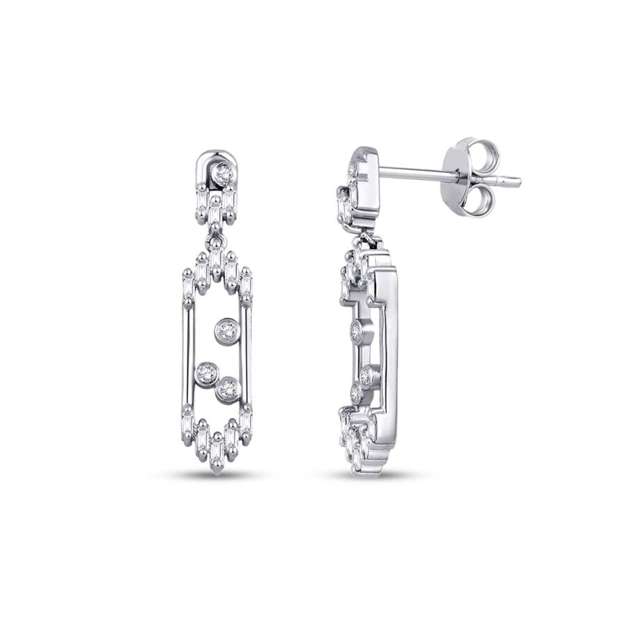 0.24 ct. Diamant Baguette Ohrringe