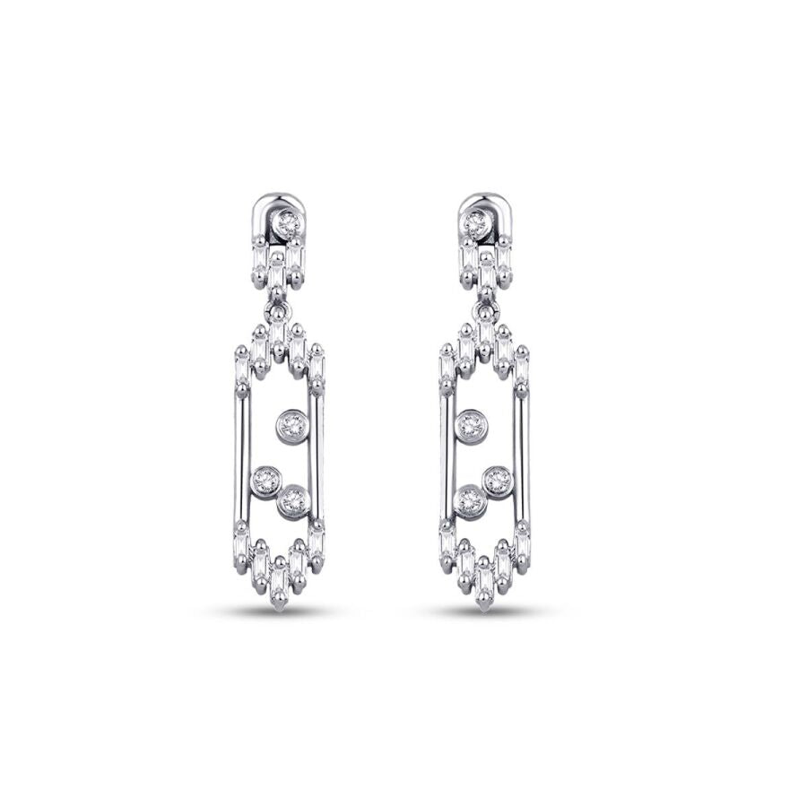 0,24 ct. Diamant Baguette Ohrringe