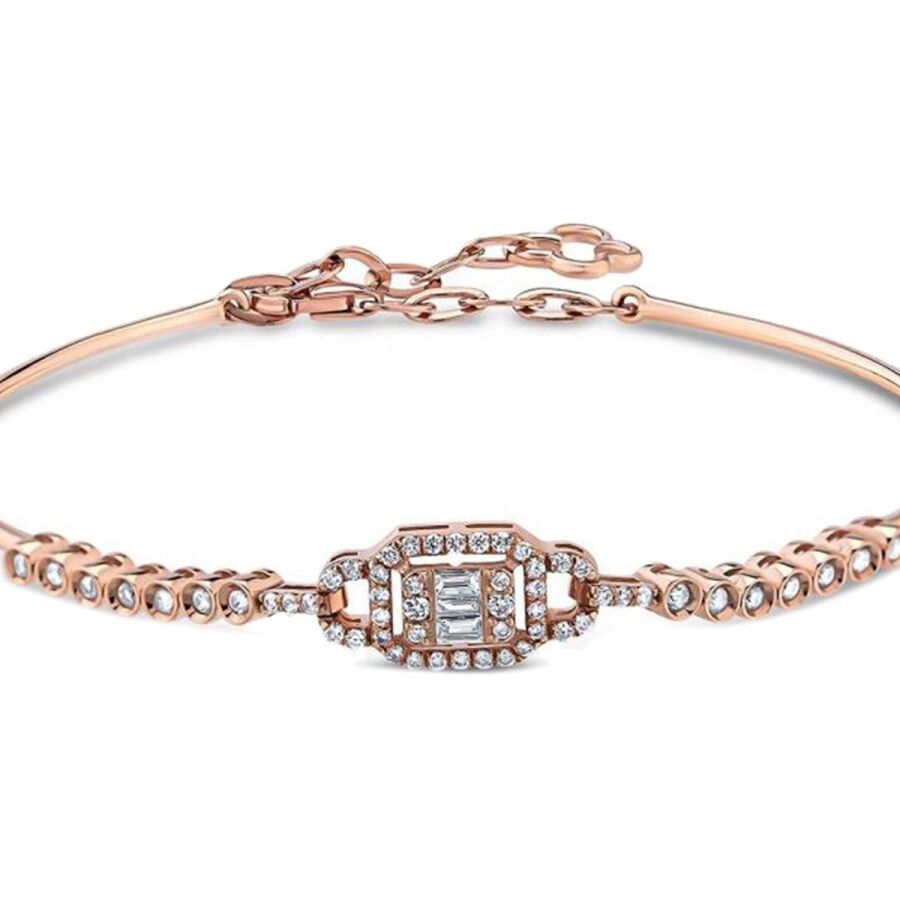 0,38 ct. Diamant Baguette Armreif