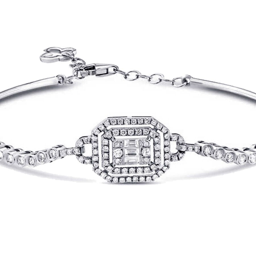 0,45 ct. Diamant Baguette Armreif