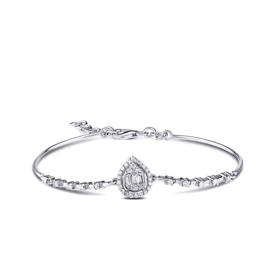 0.50 ct. Diamant Baguette Tropfen Armreif