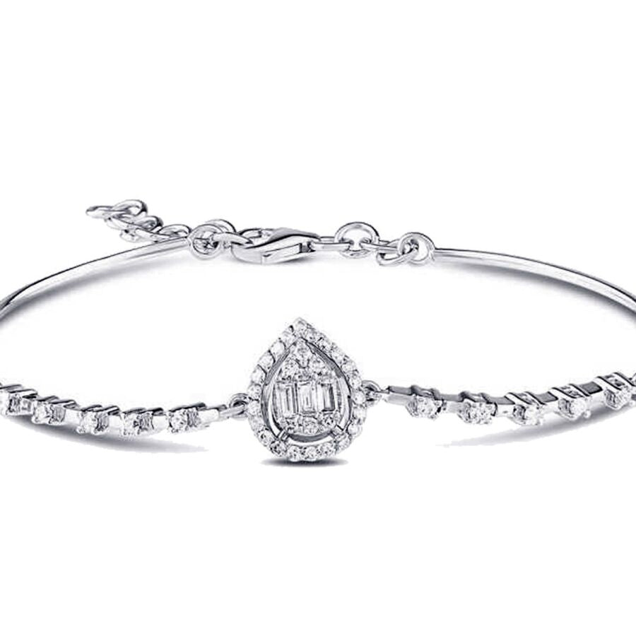 0,50 ct. Diamant Baguette Tropfen Armreif
