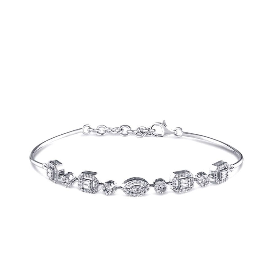 0,63 ct. Diamant Baguette Armreif