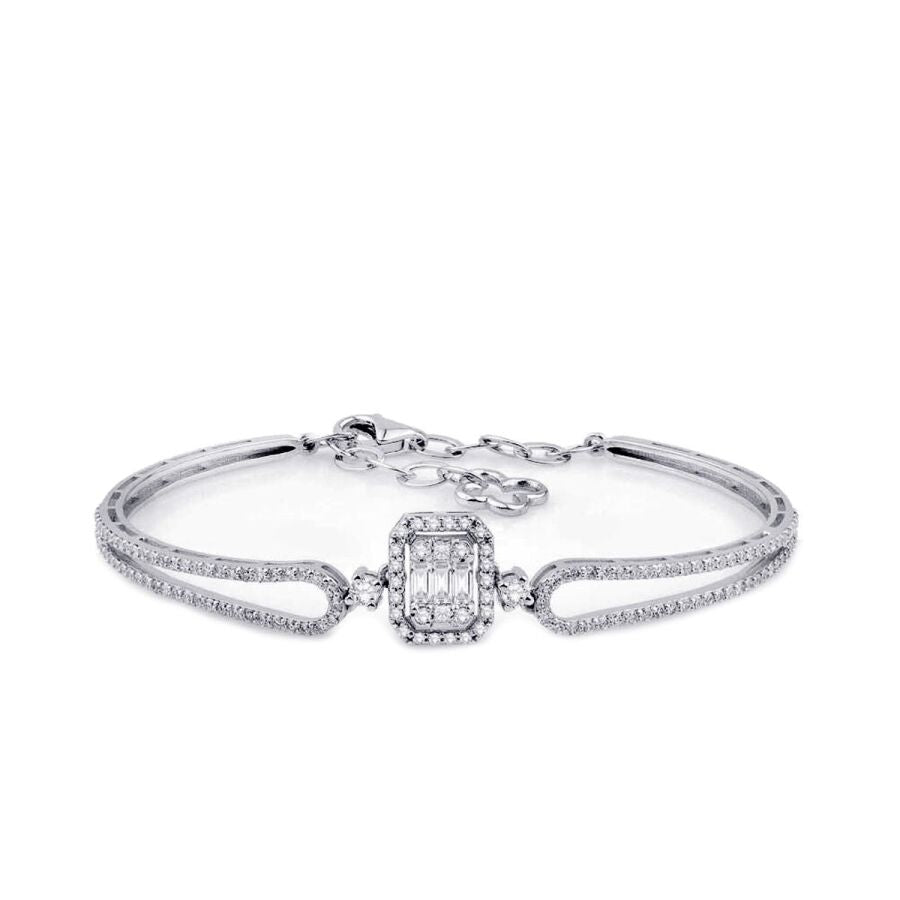 1,16 ct. Diamant Baguette Armreif