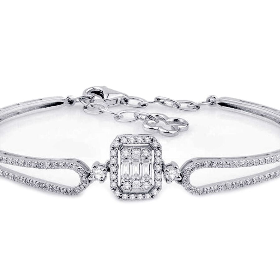 1,16 ct. Diamant Baguette Armreif