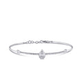 0,06 ct. Diamant Effekt Baguette Tropfen Armreif