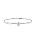0,06 ct. Diamant Effekt Baguette Tropfen Armreif