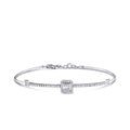 0,10 ct. Diamant Effekt Baguette Armreif