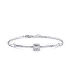 0,10 ct. Diamant Effekt Baguette Armreif