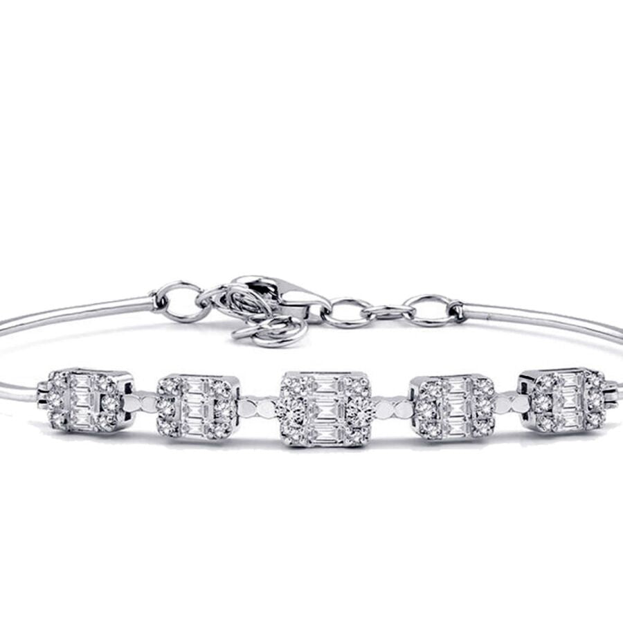 0.60 ct. Diamant Baguette Armreif