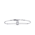 0,06 ct. Diamant Effekt Baguette Armreif