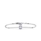 0,06 ct. Diamant Effekt Baguette Armreif