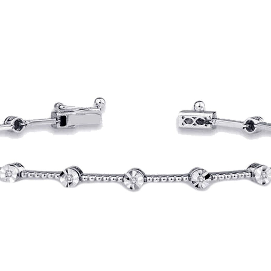 0.10 ct. Diamant Effekt Tennis Armband