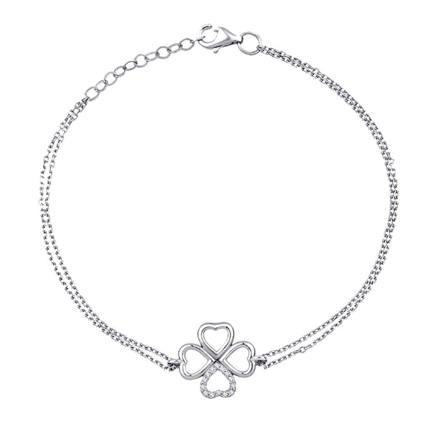 0,06 ct. Diamant Herz Glücks Armband