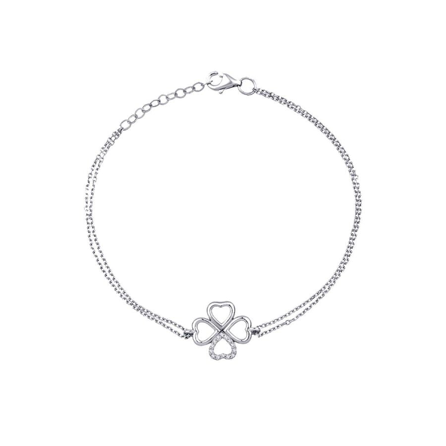 0,06 ct. Diamant Herz Glücks Armband