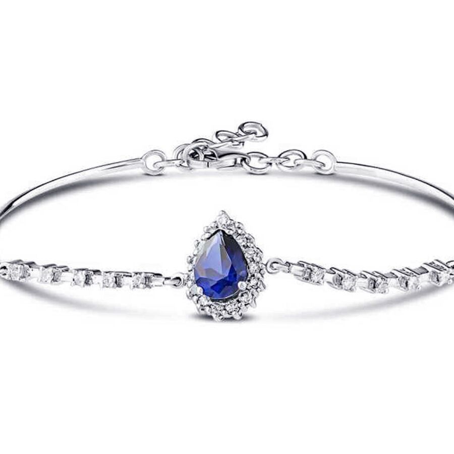 1,88 ct. Diamant Tropfen Saphir Armreif