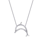 0,11 ct. Diamant Delfin Halskette