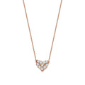 0,10 ct. Diamant Roségold Herz Halskette