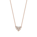 0,10 ct. Diamant Roségold Herz Halskette