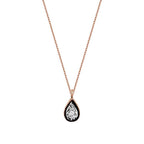 0,02 ct. Diamant Tropfen Halskette