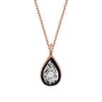 0,02 ct. Diamant Tropfen Halskette