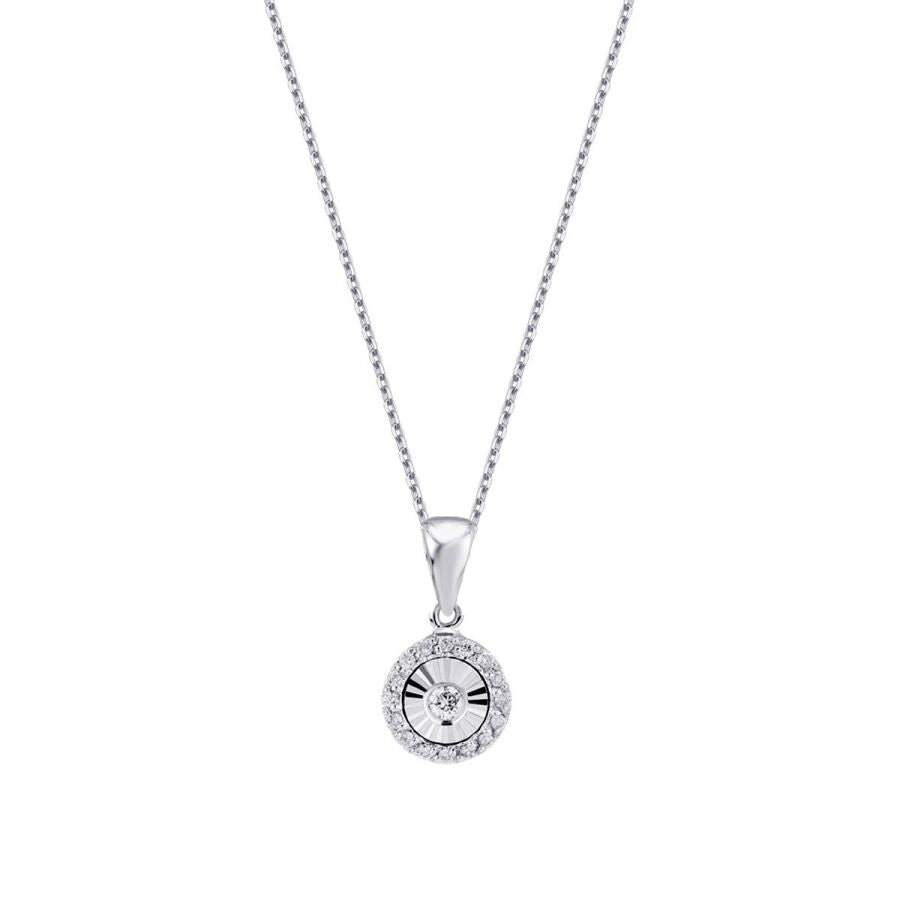 0.08 ct. Diamant Effekt Halskette