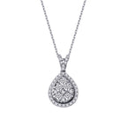 0,36 ct. Diamant Tropfen Halskette