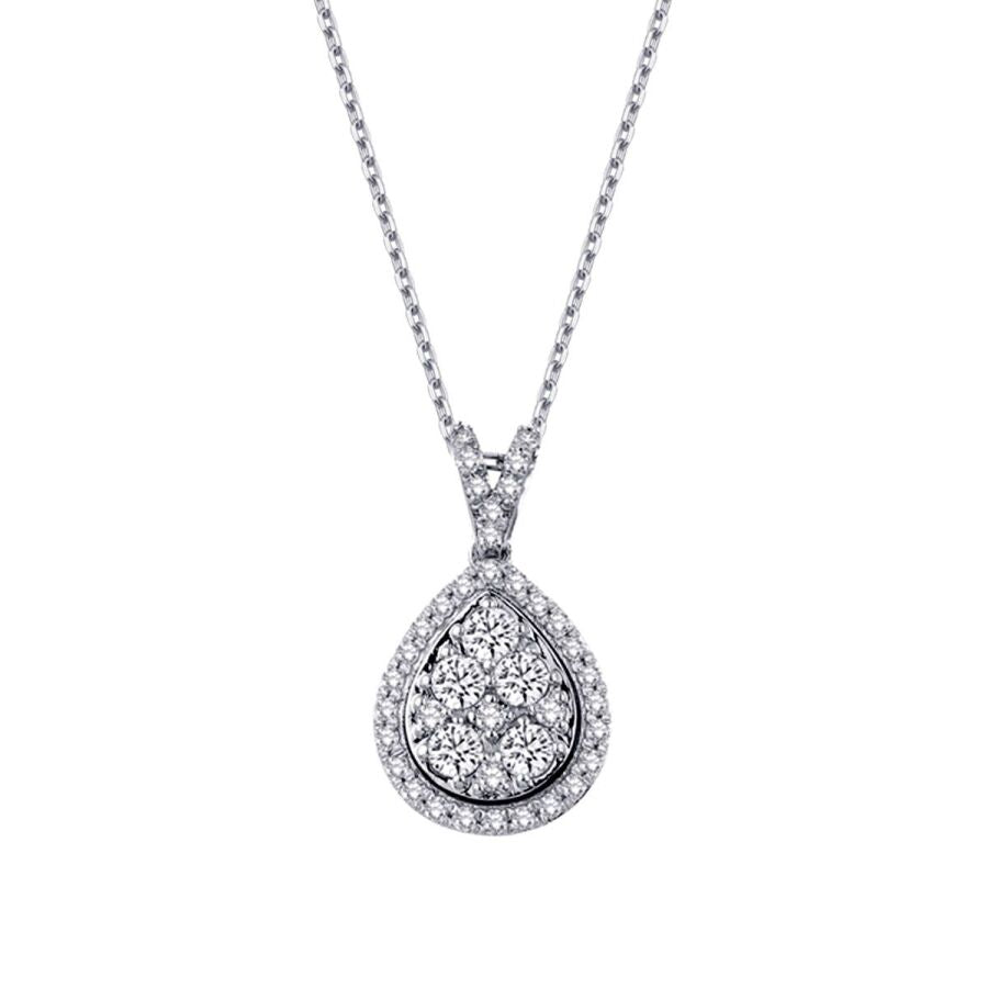 0.36 ct. Diamant Tropfen Halskette
