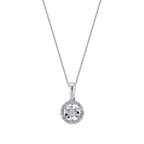 0,08 ct. Diamant Effekt Halskette
