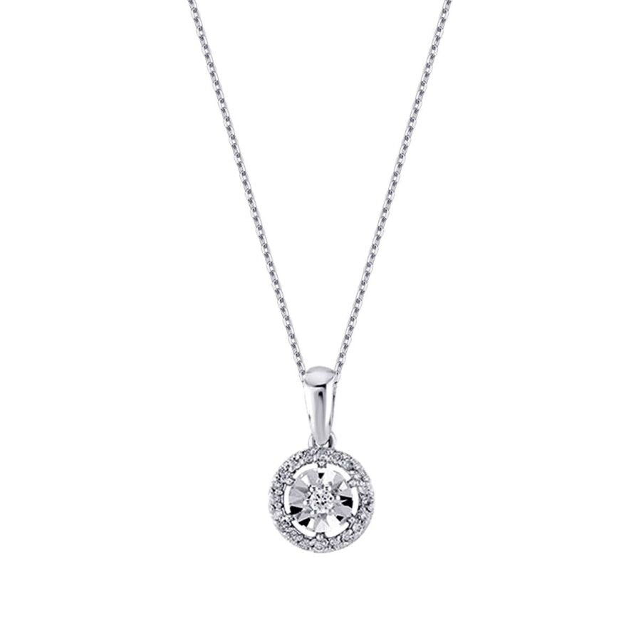0.08 ct. Diamant Effekt Halskette