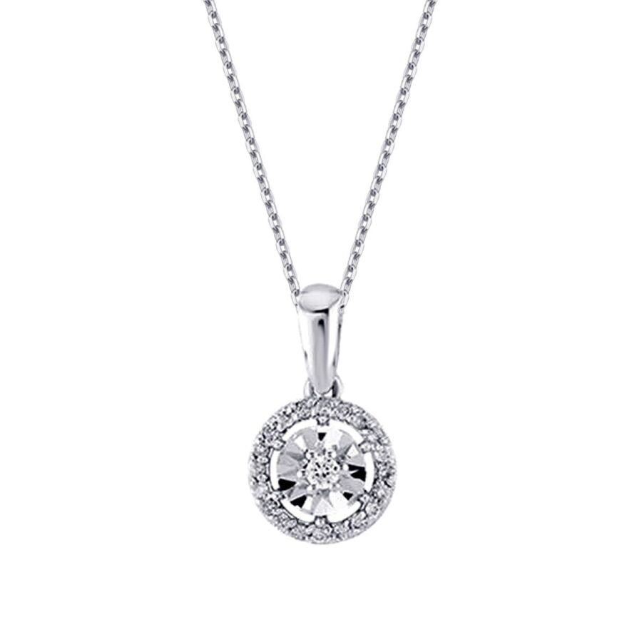 0.08 ct. Diamant Effekt Halskette