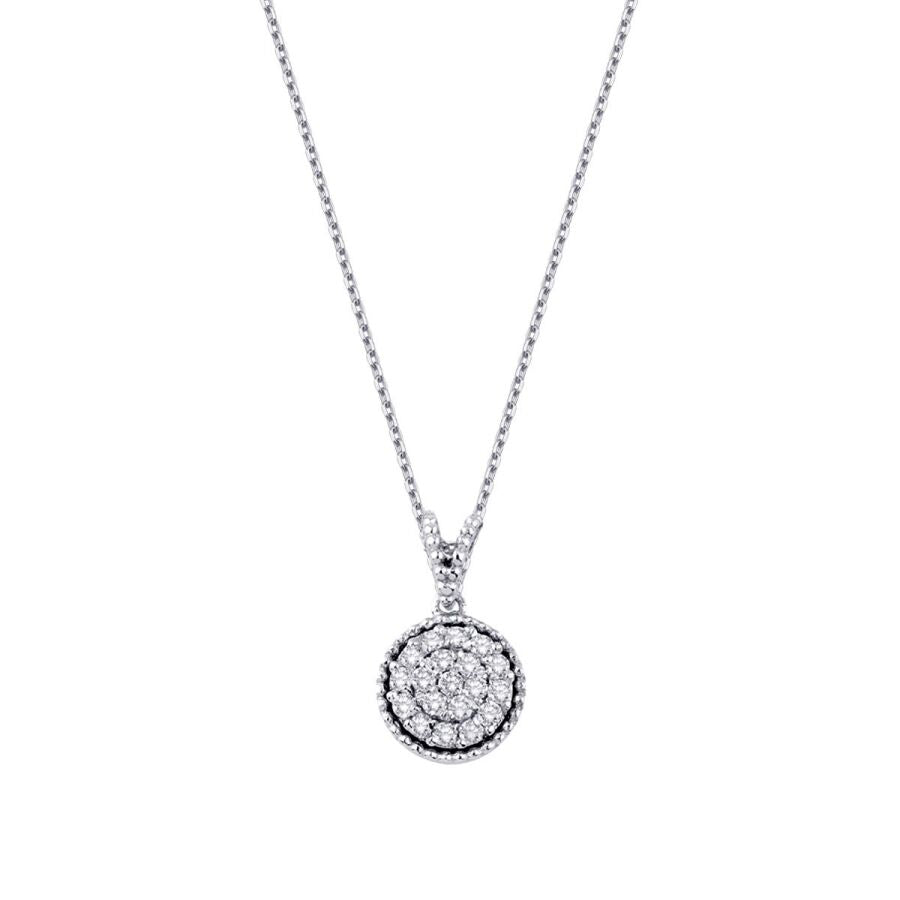 0.21 ct. Diamant Rund Halskette