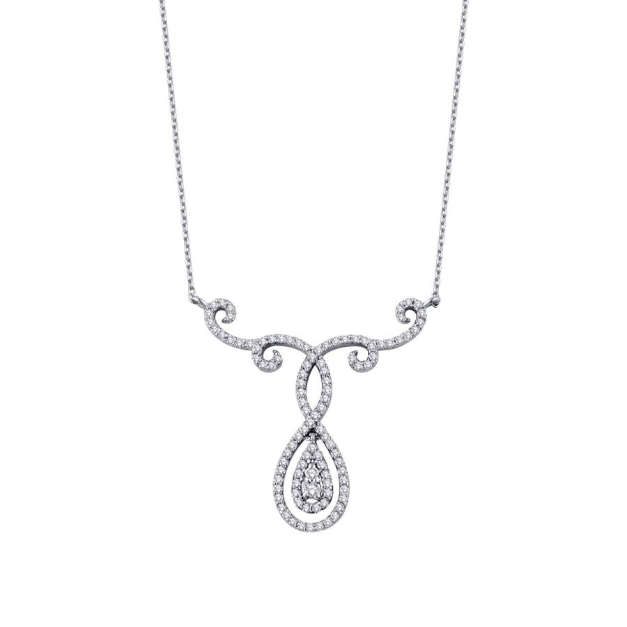 0.43 ct. Diamant Trend Tropfen Halskette