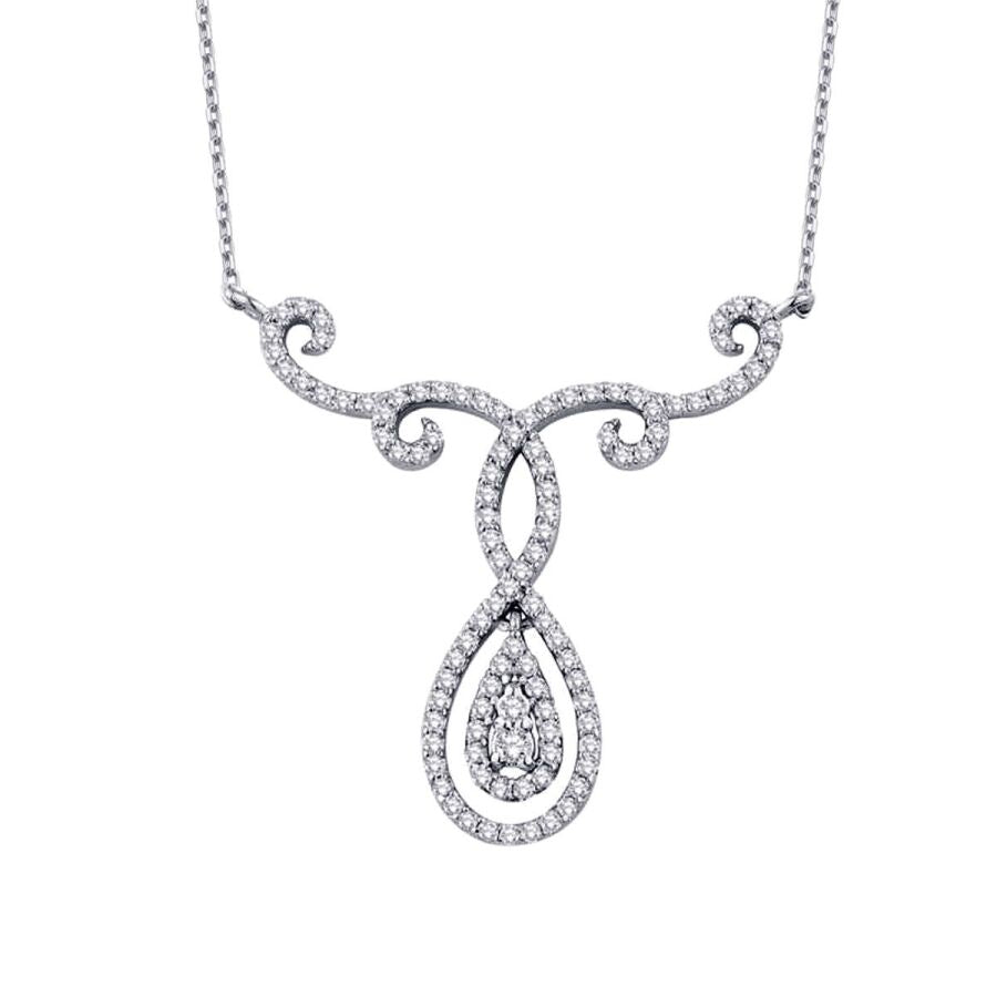 0.43 ct. Diamant Trend Tropfen Halskette