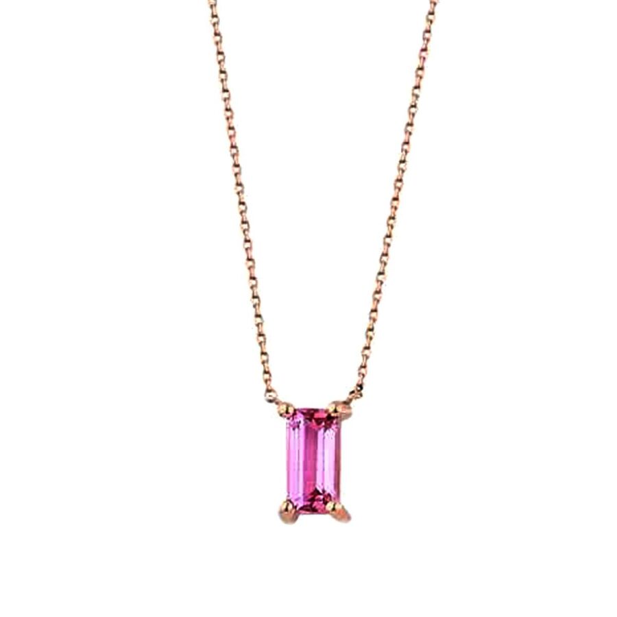 1.48 ct. Diamant Rosa Stein Halskette