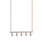 0,22 ct. Diamant Fünf-Stein Halskette
