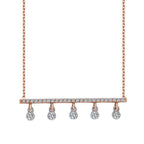 0,22 ct. Diamant Fünf-Stein Halskette