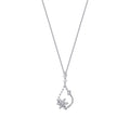 0,63 ct. Diamant Blumen Baguette Halskette
