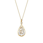 0,37 ct. Diamant Tropfen Baguette Halskette