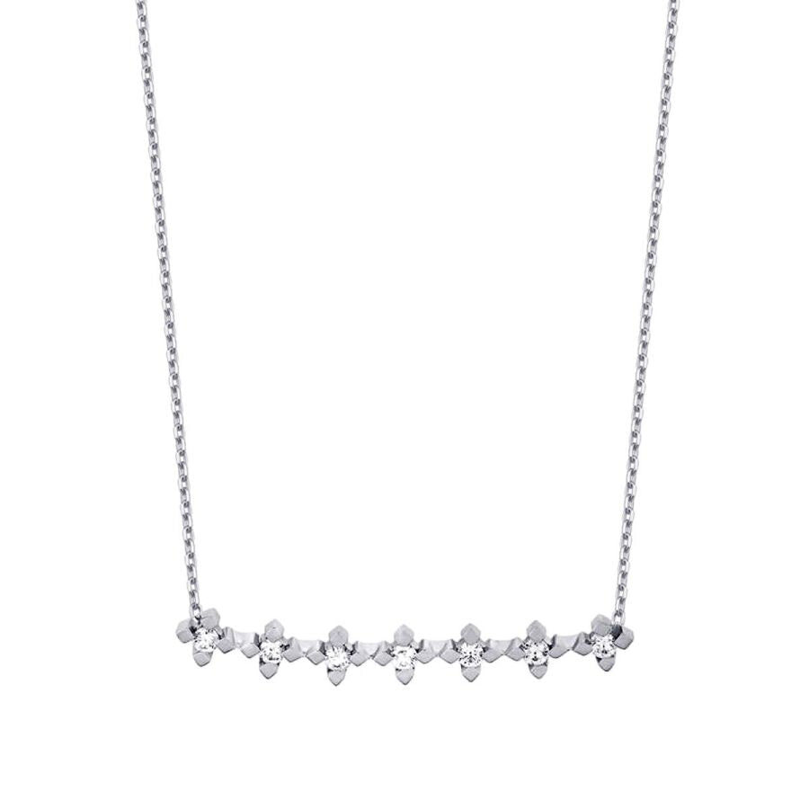 0,21 ct. Diamant Baguette Halskette