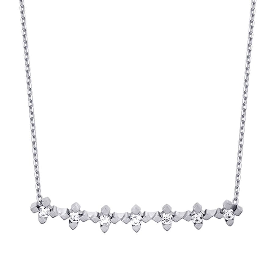 0,21 ct. Diamant Baguette Halskette