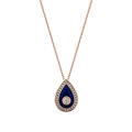 0,12 ct. Diamant Farbstein Tropfen Halskette